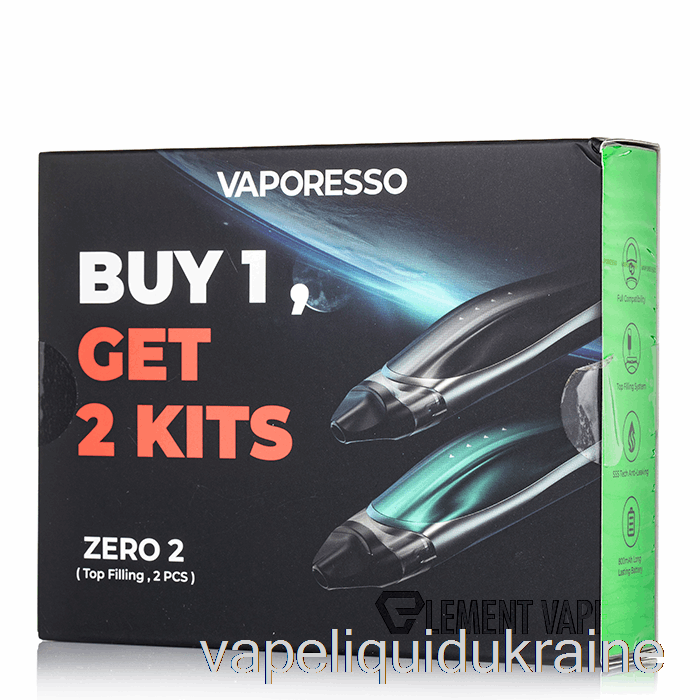 Vape Liquid Ukraine Vaporesso Zero 2 Pod System 2-Pack Promotion Black + Black Green
